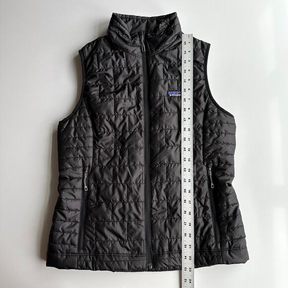 Patagonia 84247 Nano Puff Full Zip Quilted Primaloft Black Puffer Vest women S - Picture 6 of 9